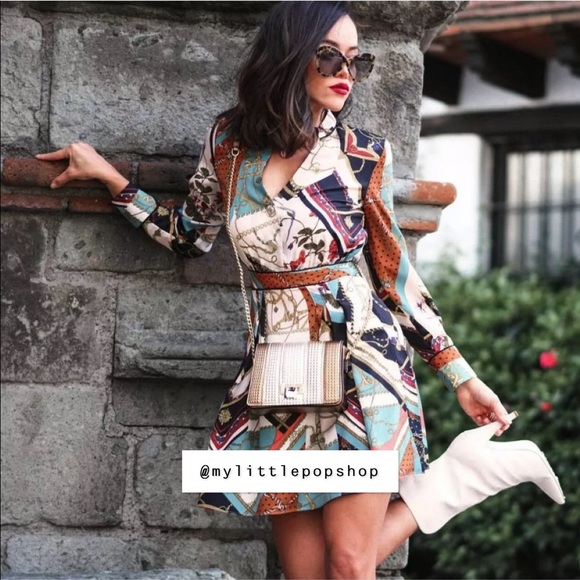 zara patchwork chain dress